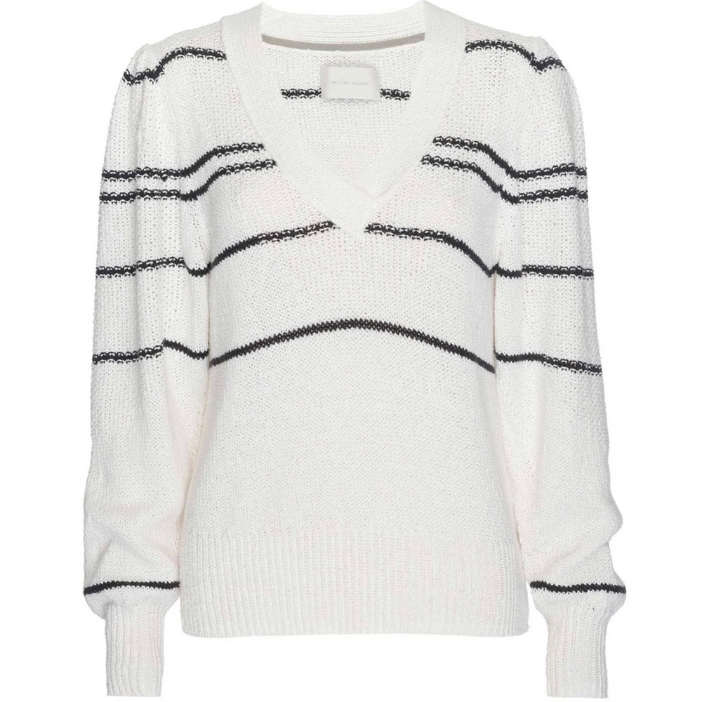Brochu Walker Sasha Striped Vee Sweater